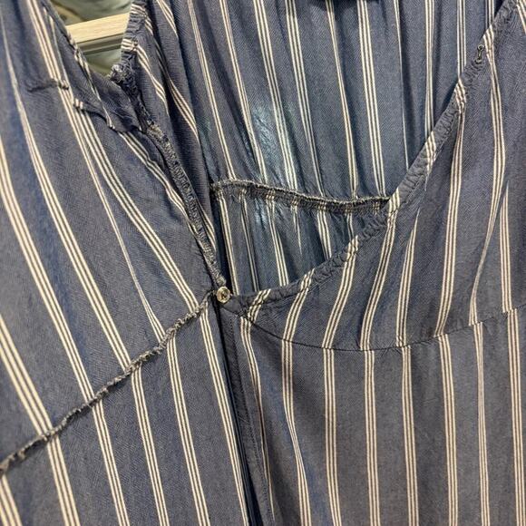 HOLLISTER Blue and White Striped Wrap-Dress/Summer Dress, Size Medium - Picture 11 of 12